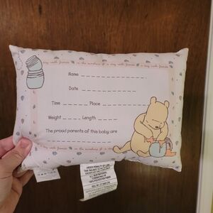 Winnie the Pooh Baby Announcement Pillow